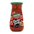 Bocal de sauce Panzani Bolo Balls, avec boulettes de viande, tomates et basilic.