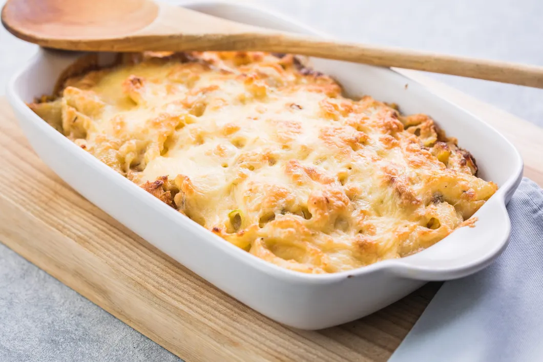 Gratin de pâtes béchamel : la recette Panzani - Panzani