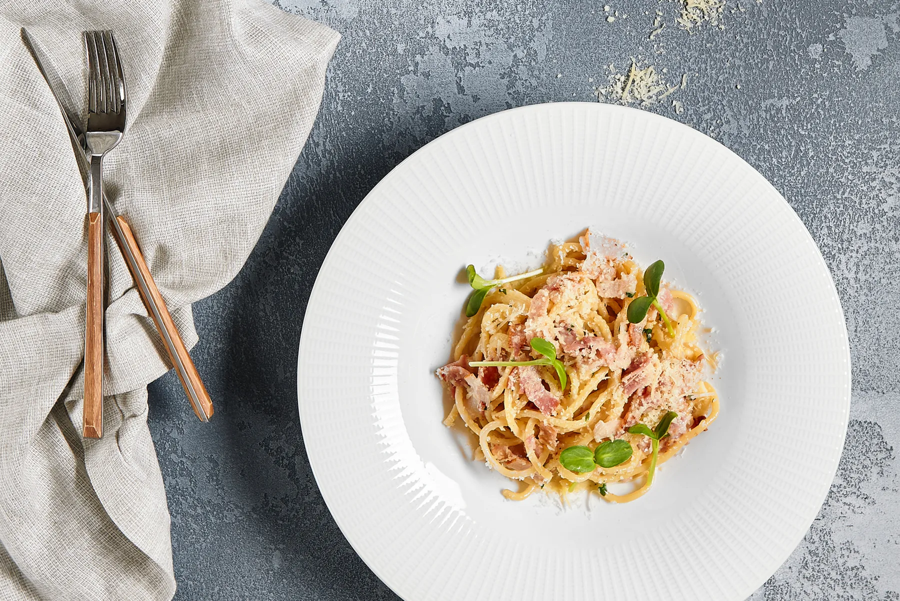 Carbonara with sales creme fraiche
