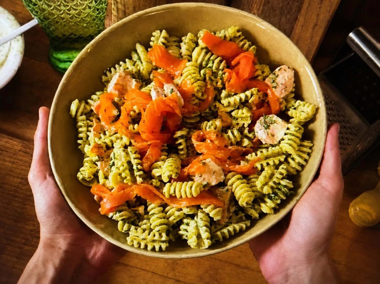 Radiatori aux deux saumons, sauce aneth citron et crème fraîche gourmande