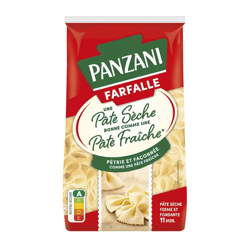 Farfalle Panzani de la gamme une pâte sèche comme des pâtes fraiches
