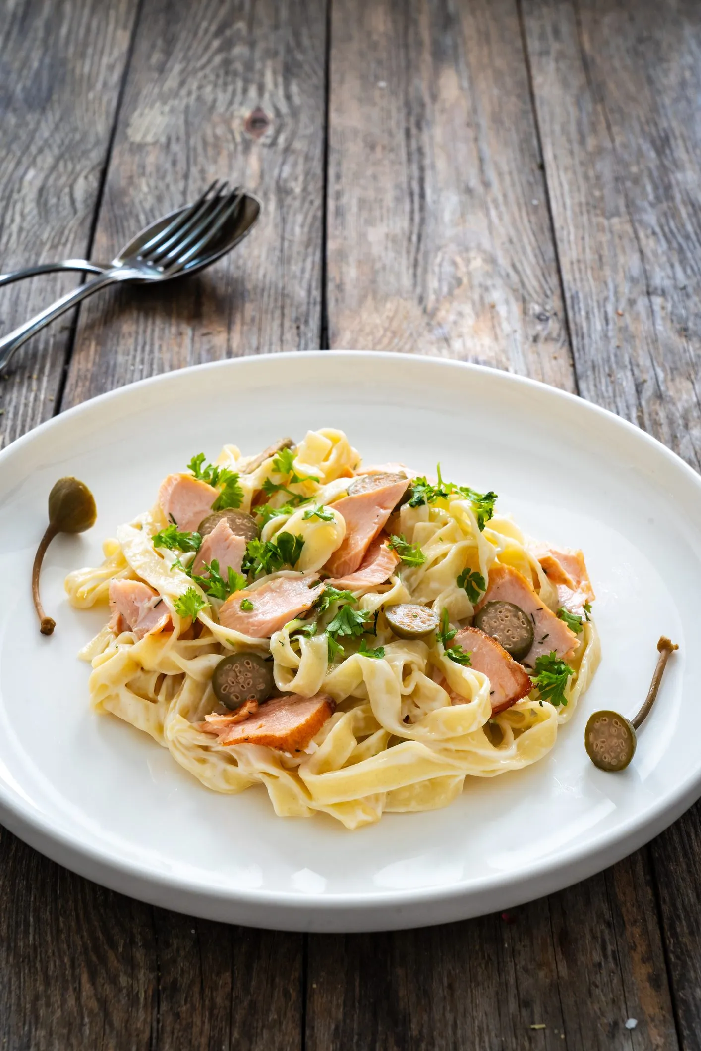 Pâtes au saumon fumé