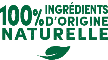logo 100% ingrédients d'origine naturelle