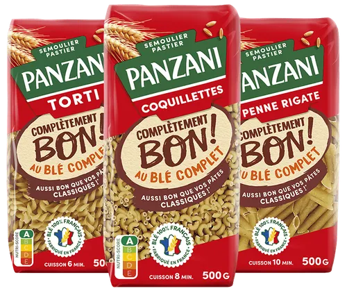 gamme de pâtes complètement bon panzani