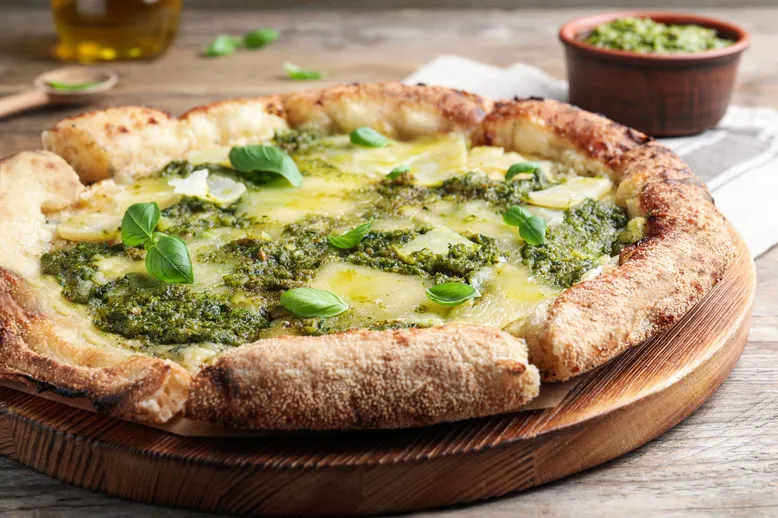 Pizza au pesto