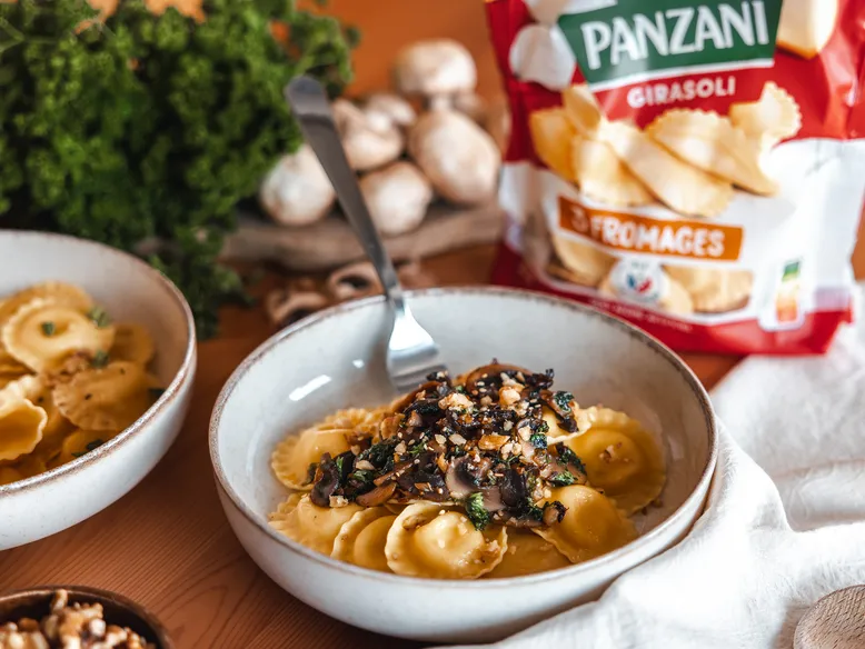 recette de girasoli aux champignons