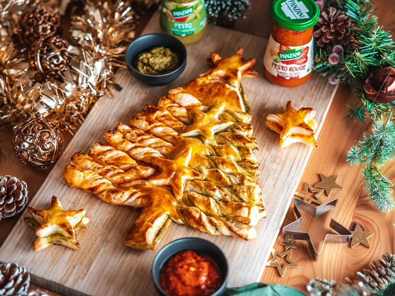 sapin feuilleté au pesto panzani